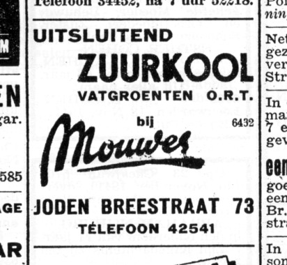 advertentie Mouwes in HJW 21-11-1941