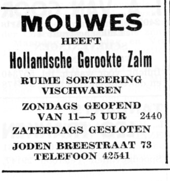 advertentie Mouwes in HJW 25-07-1941