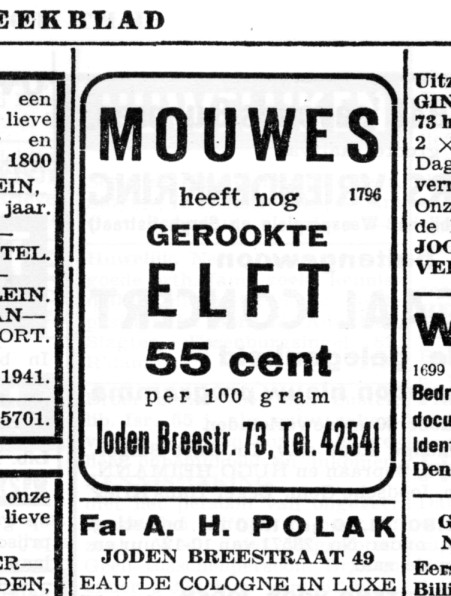 advertentie Mouwes in HJW 27-06-1941